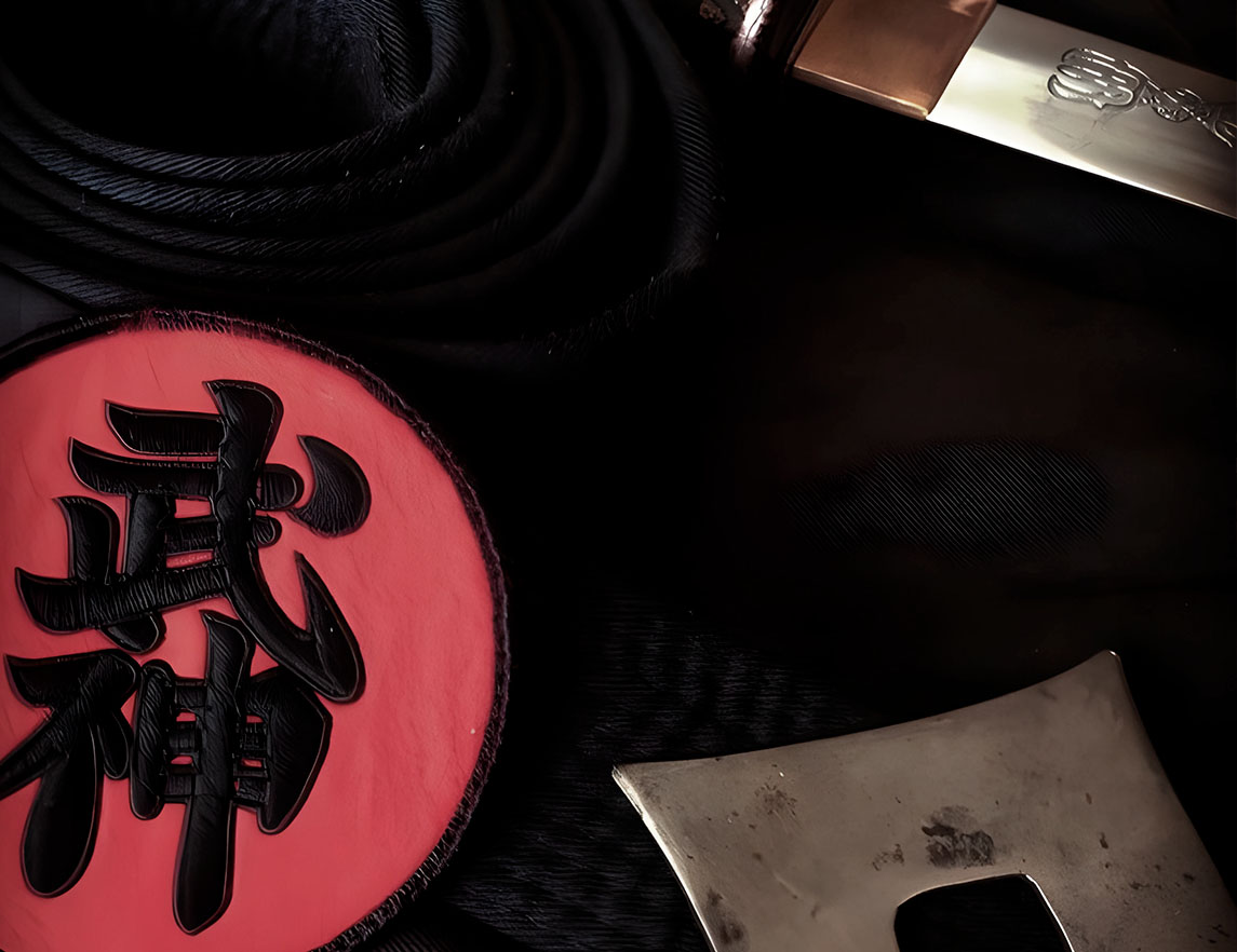 Escudo, espada y Shuriken de Bujinkan